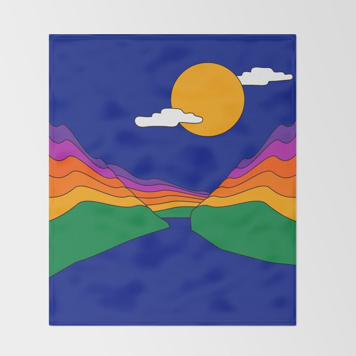 Rainbow Ravine Throw Blanket Gallery Image 2