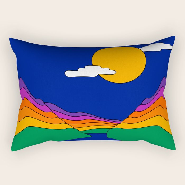 Rainbow Ravine Rectangular Pillow Gallery Image 1