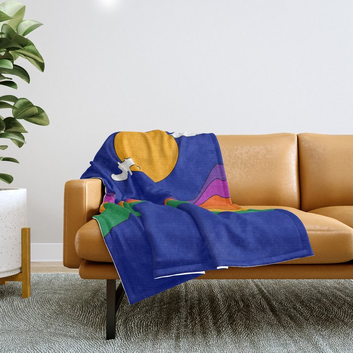 Rainbow Ravine Throw Blanket Gallery Image 1