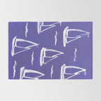 Sailboat Drawing - Indigo Blue Pattern Rug Gallery Image 2