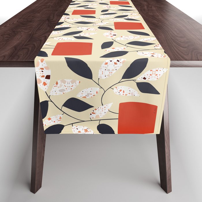 Plants and terrazzo Table Runner Gallery Image 1