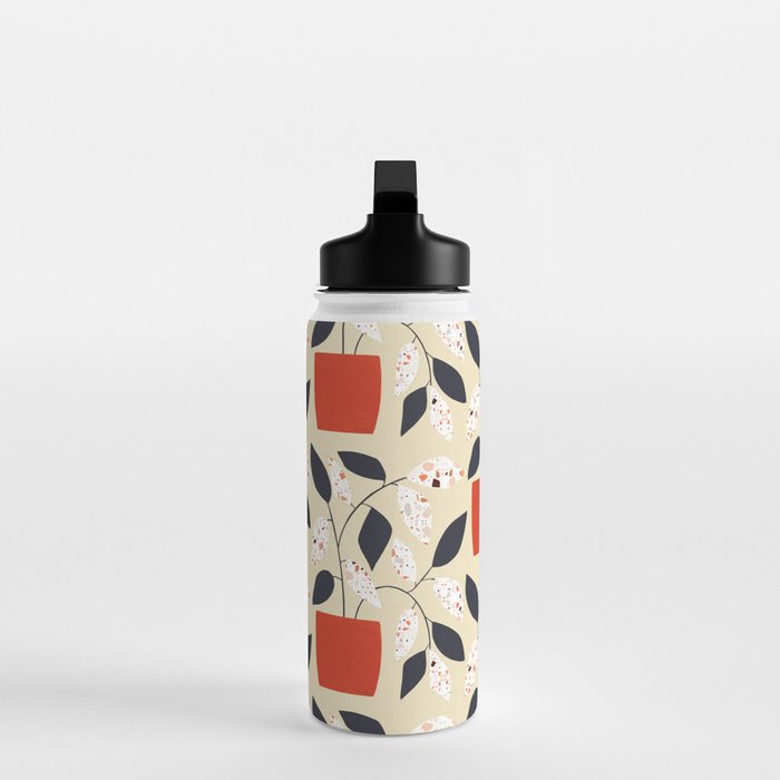 Plants and terrazzo Water Bottle Gallery Image 3