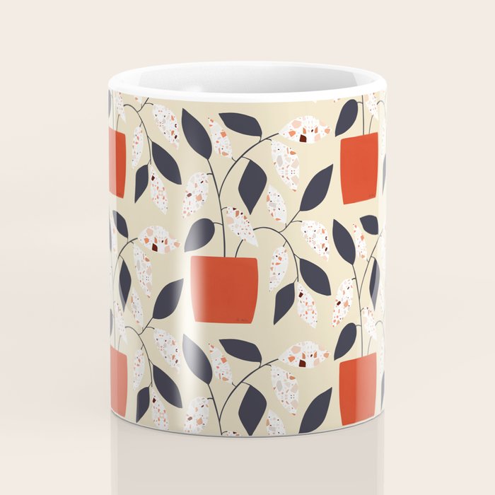 Plants and terrazzo Coffee Mug Gallery Image 4