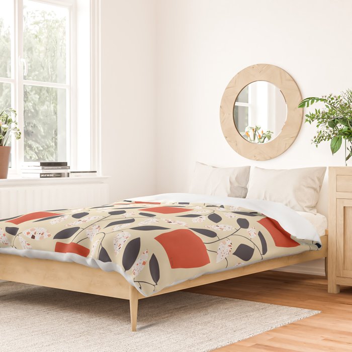 Plants and terrazzo Duvet Cover Gallery Image 2