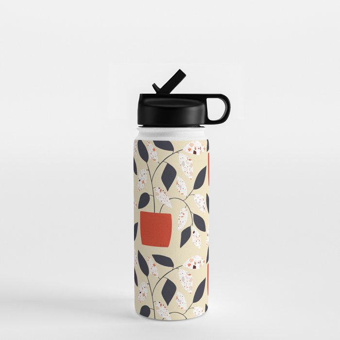 Plants and terrazzo Water Bottle Gallery Image 1