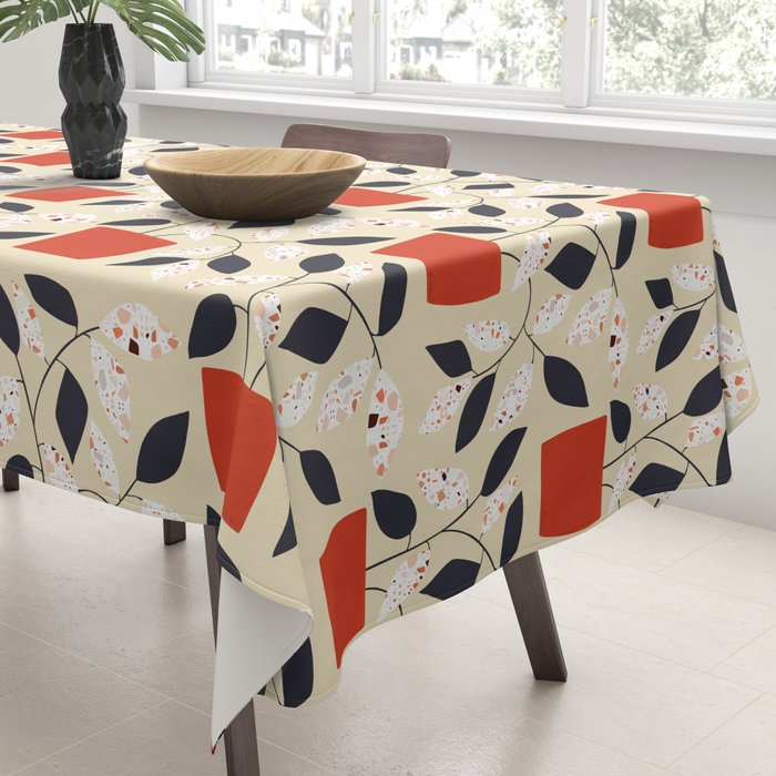 Plants and terrazzo Tablecloth Gallery Image 3