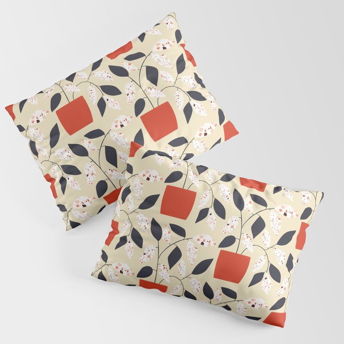 Plants and terrazzo Pillow Sham Gallery Image 3