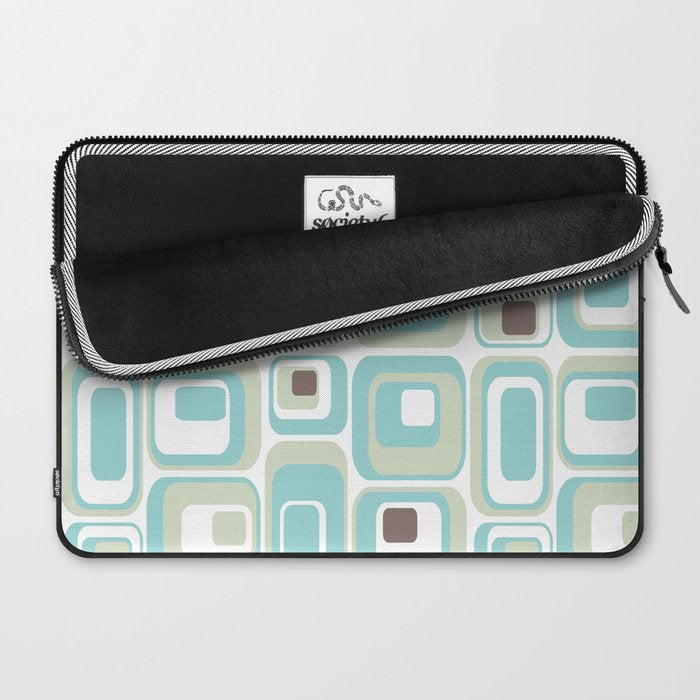 Retro Rectangles Mid Century Modern Geometric Vintage Style Laptop Sleeve Gallery Image 2