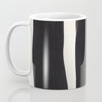 Mid Century Modern Minimalist Abstract Art Brush Strokes Black & White Ink Art Ancient Stripes Coffee Mug Gallery Image 3