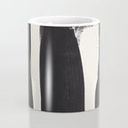 Mid Century Modern Minimalist Abstract Art Brush Strokes Black & White Ink Art Ancient Stripes Coffee Mug Gallery Image 4
