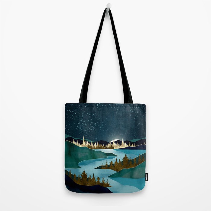 Autumn River Night Tote Bag Gallery Image 2