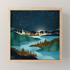 Autumn River Night Mini Art Print Gallery Image 1