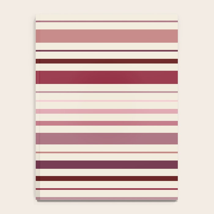 Dusty Rose Stripes Notebook Gallery Image 4