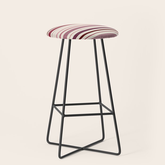 Dusty Rose Stripes Stool Gallery Image 1