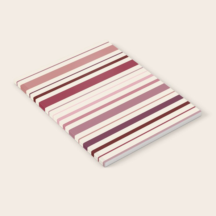 Dusty Rose Stripes Notebook Gallery Image 2