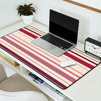 Dusty Rose Stripes Desk Mat Gallery Image 2