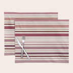 Dusty Rose Stripes Placemat Gallery Image 1