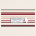 Dusty Rose Stripes Desk Mat Gallery Image 1