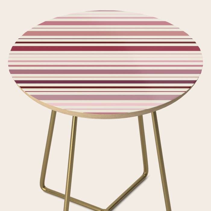 Dusty Rose Stripes Side Table Gallery Image 2
