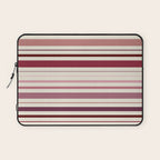 Dusty Rose Stripes Laptop Sleeve Gallery Image 1