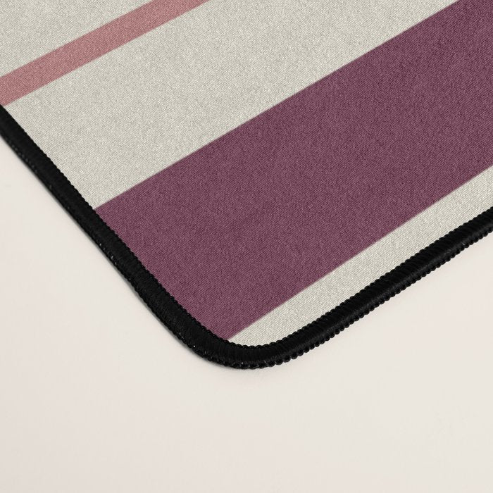 Dusty Rose Stripes Desk Mat Gallery Image 4
