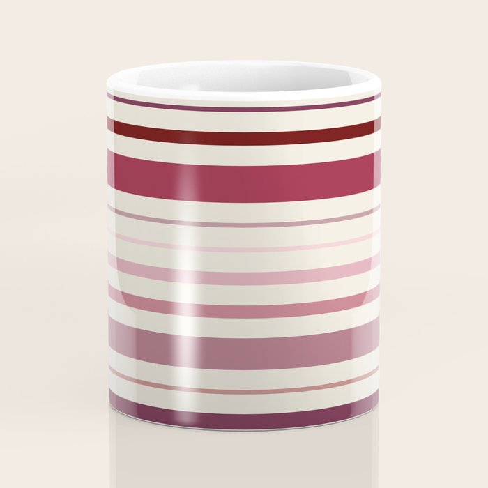 Dusty Rose Stripes Coffee Mug Gallery Image 4