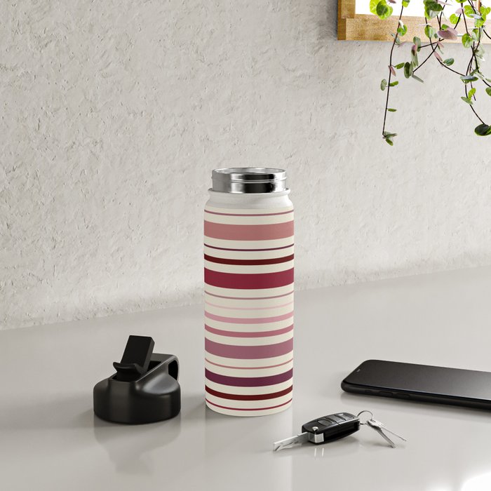 Dusty Rose Stripes Water Bottle Gallery Image 4