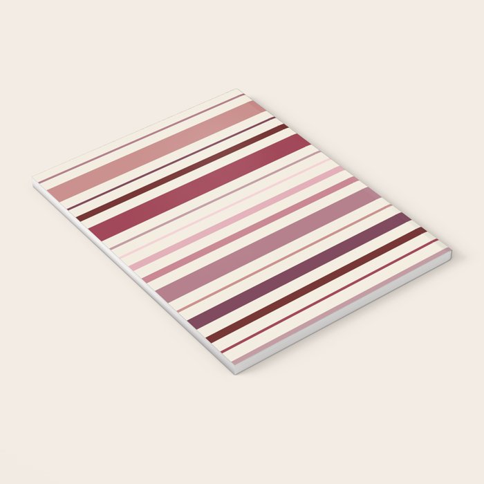 Dusty Rose Stripes Notebook Gallery Image 3