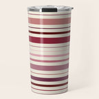 Dusty Rose Stripes Travel Mug Gallery Image 1