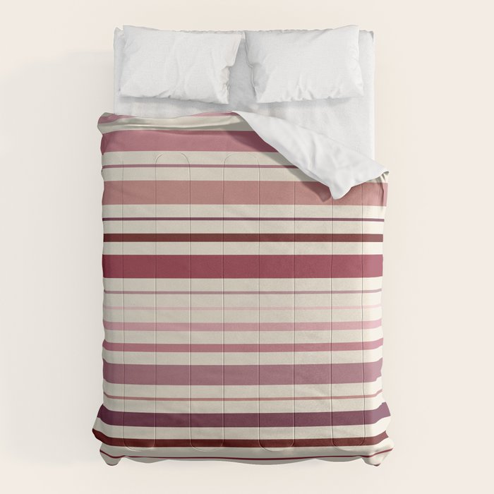Dusty Rose Stripes Comforter Gallery Image 6