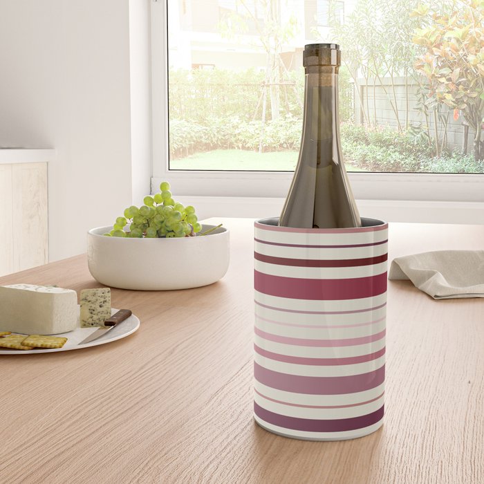 Dusty Rose Stripes Wine Chiller Gallery Image 4