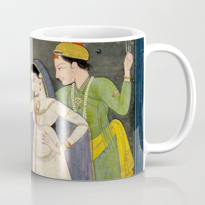     Painting. Recreation. Lovers playing with fireworks. Painted on paper Coffee Mug Gallery Image 1