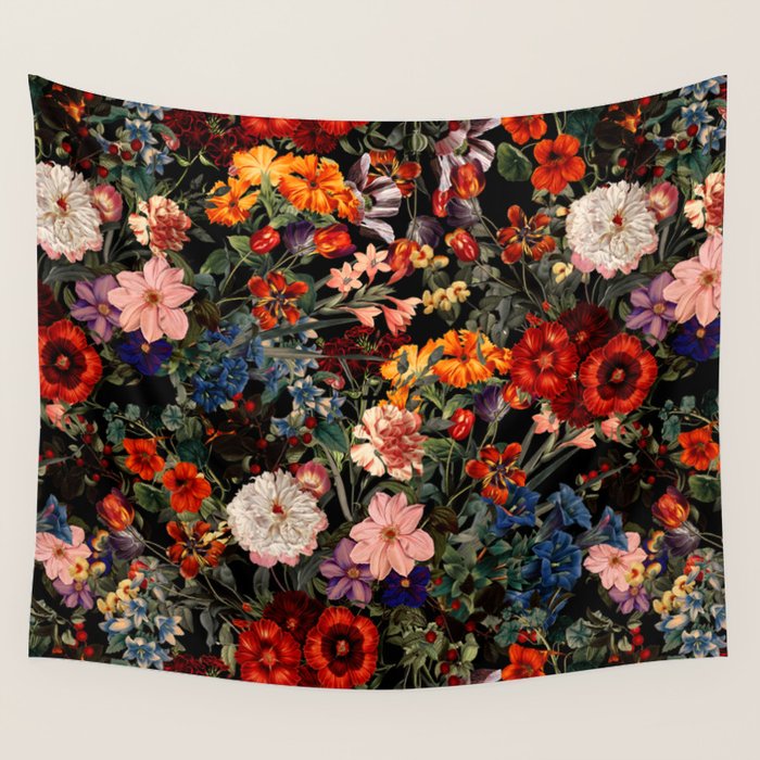 Exotic Night Garden Wall Tapestry Gallery Image 1