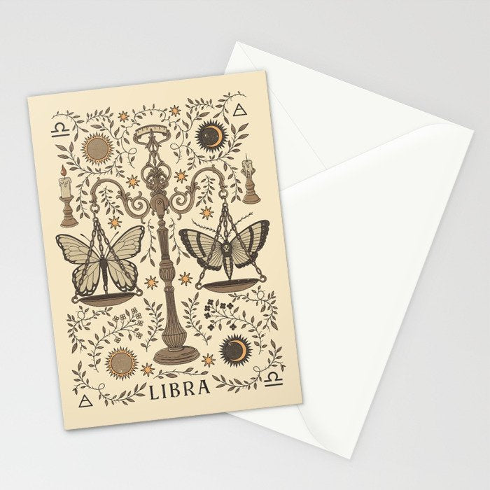 Libra, The Scales Stationery Card Gallery Image 2