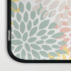 Festive, Abstract, Floral Prints, Coral, Green, Yellow Laptop Sleeve Gallery Image 3