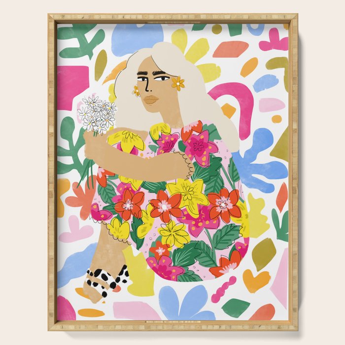 He loves me, he loves me not Serving Tray Gallery Image 1