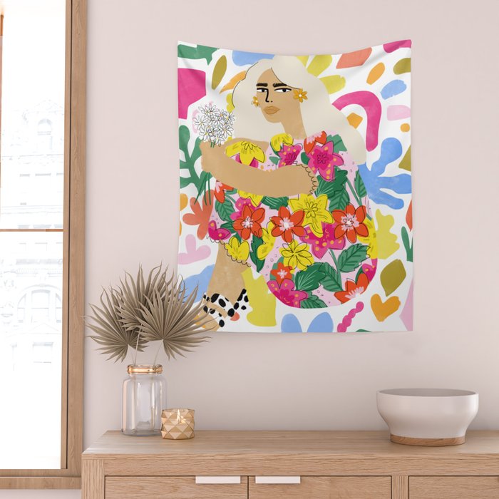 He loves me, he loves me not Wall Tapestry Gallery Image 2