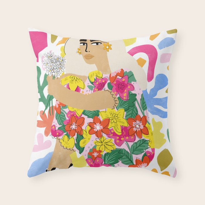 He loves me, he loves me not Throw Pillow Gallery Image 6