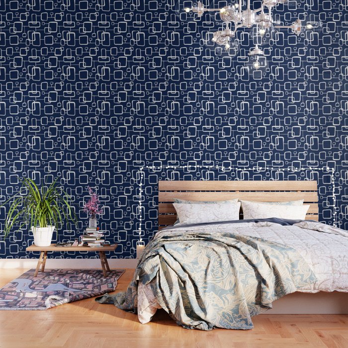 On The Quad - Navy Blue Wallpaper Gallery Image 1