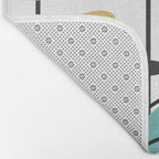 Mid Century Modern Abstract Atomic Age Bath Mat Gallery Image 2
