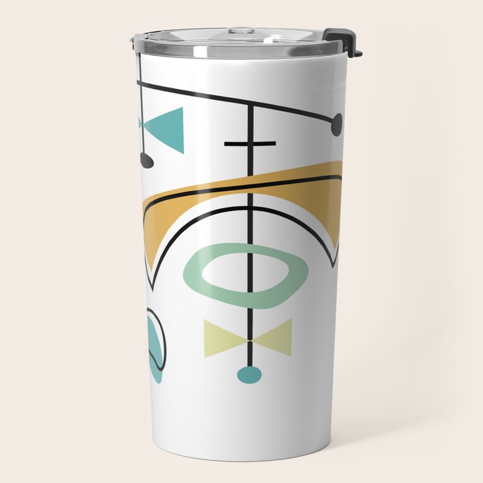 Mid Century Modern Abstract Atomic Age Travel Mug Gallery Image 2