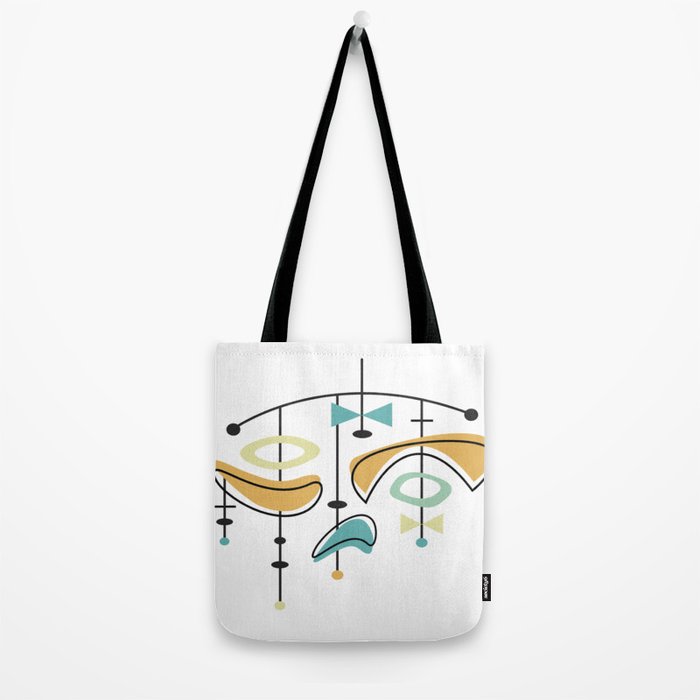Mid Century Modern Abstract Atomic Age Tote Bag Gallery Image 2