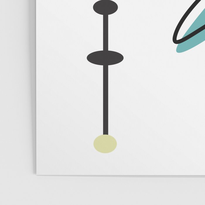 Mid Century Modern Abstract Atomic Age Poster Gallery Image 3