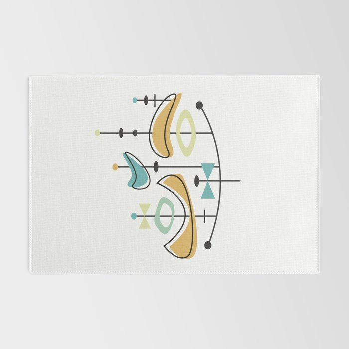 Mid Century Modern Abstract Atomic Age Rug Gallery Image 2