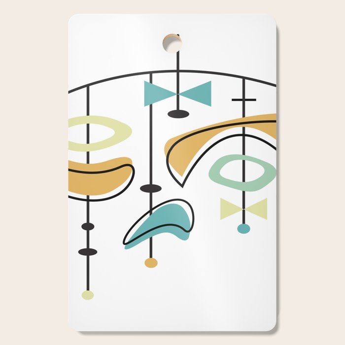Mid Century Modern Abstract Atomic Age Cutting Board Gallery Image 1