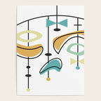 Mid Century Modern Abstract Atomic Age Poster Gallery Image 4