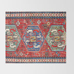 Chondzoresk Karabagh Caucasian Antique Carpet Print Throw Blanket Gallery Image 2