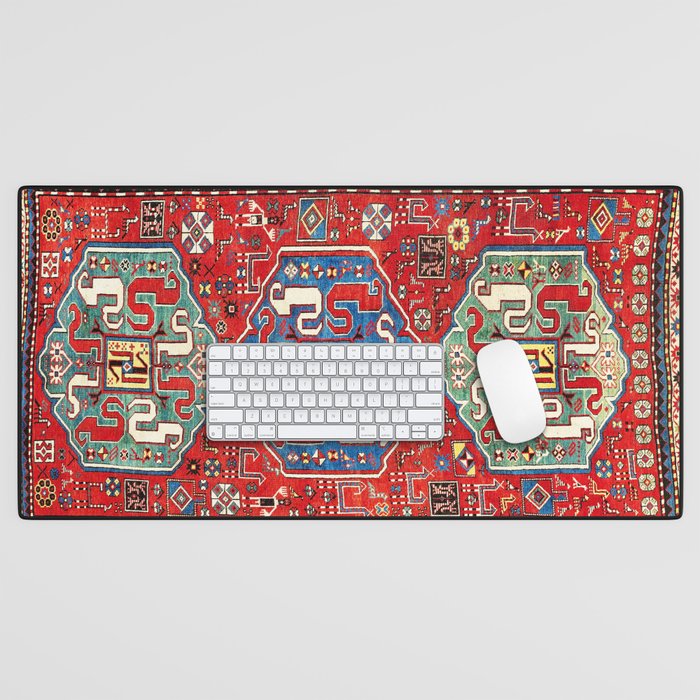 Chondzoresk Karabagh Caucasian Antique Carpet Print Desk Mat Gallery Image 1