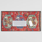 Chondzoresk Karabagh Caucasian Antique Carpet Print Desk Mat Gallery Image 1