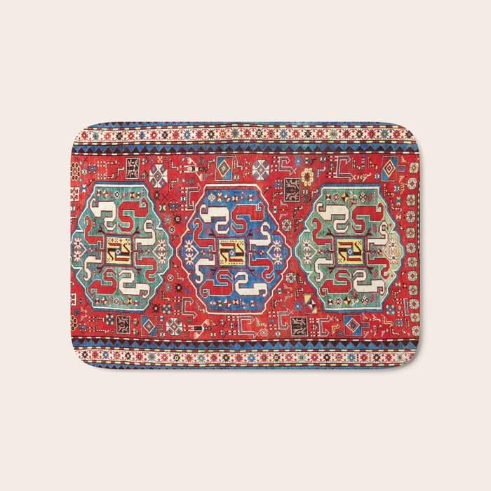 Chondzoresk Karabagh Caucasian Antique Carpet Print Bath Mat Gallery Image 1